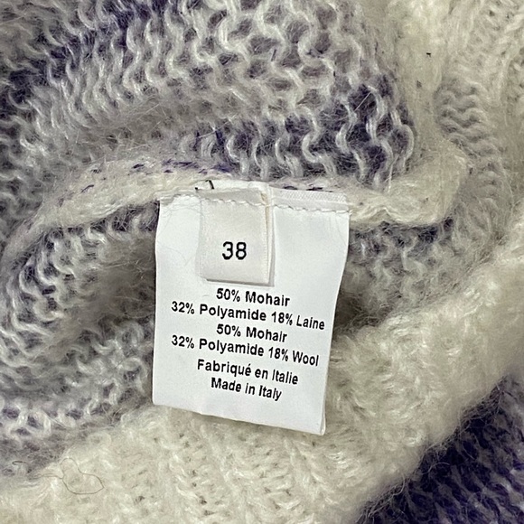 Cream Roseanne mohair blend sweater with purple paint detail - Picture 4 of 4